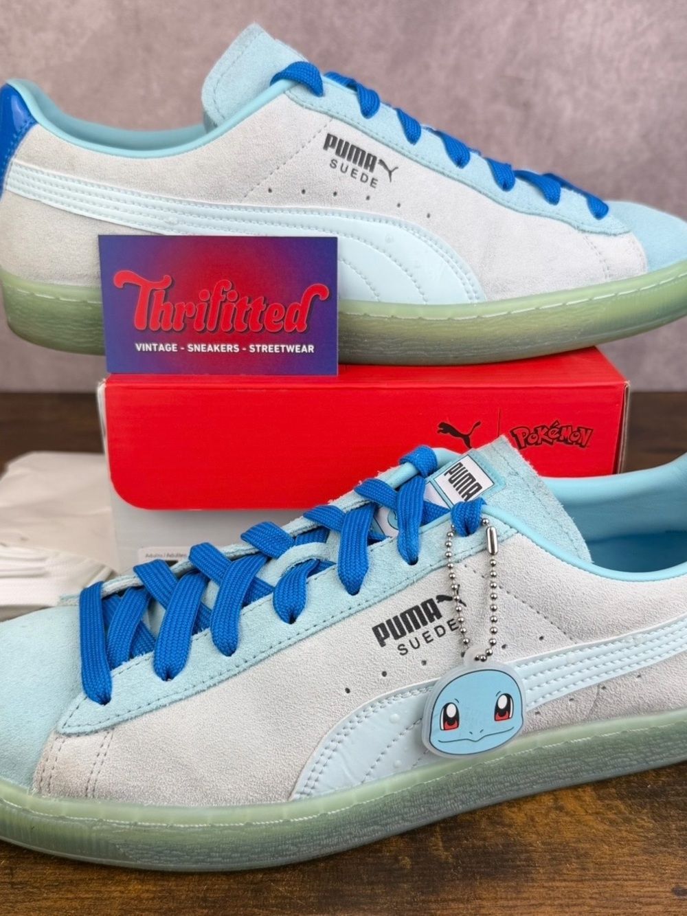 Puma Suede x Pokemon Squirtle Blue Size 11.5 387326-01 Men’s Sneakers OG Rare